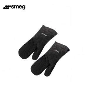 Genuine Smeg Oven Gloves Pack of 2 GLOVE-F | Heat Resistant Black