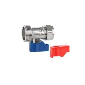 Hose Inline Taps Straight for Washing Machine & Dishwasher Plumbing (Hot & Cold Pack) - Image 2