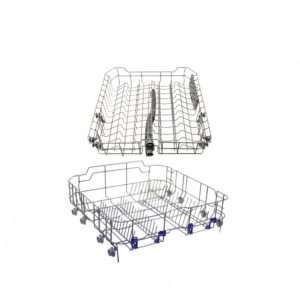 Genuine Currys Essentials Dishwasher Upper & Lower Baskets with Wheels CID60W16A - Image 1