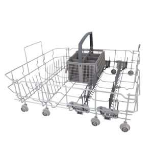 Genuine Bosch Dishwasher Lower Basket With Wheels & Cutlery Basket 20002904 - Image 1